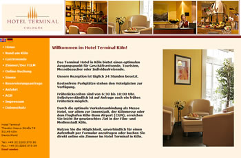 Restaurant im Hotel Terminal Webseite